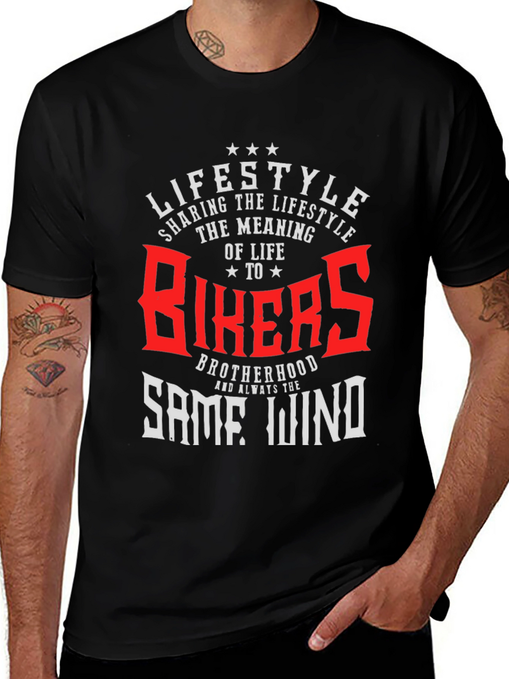 Bikers Lifestyle T-Shirt - Brotherhood & The Open Road