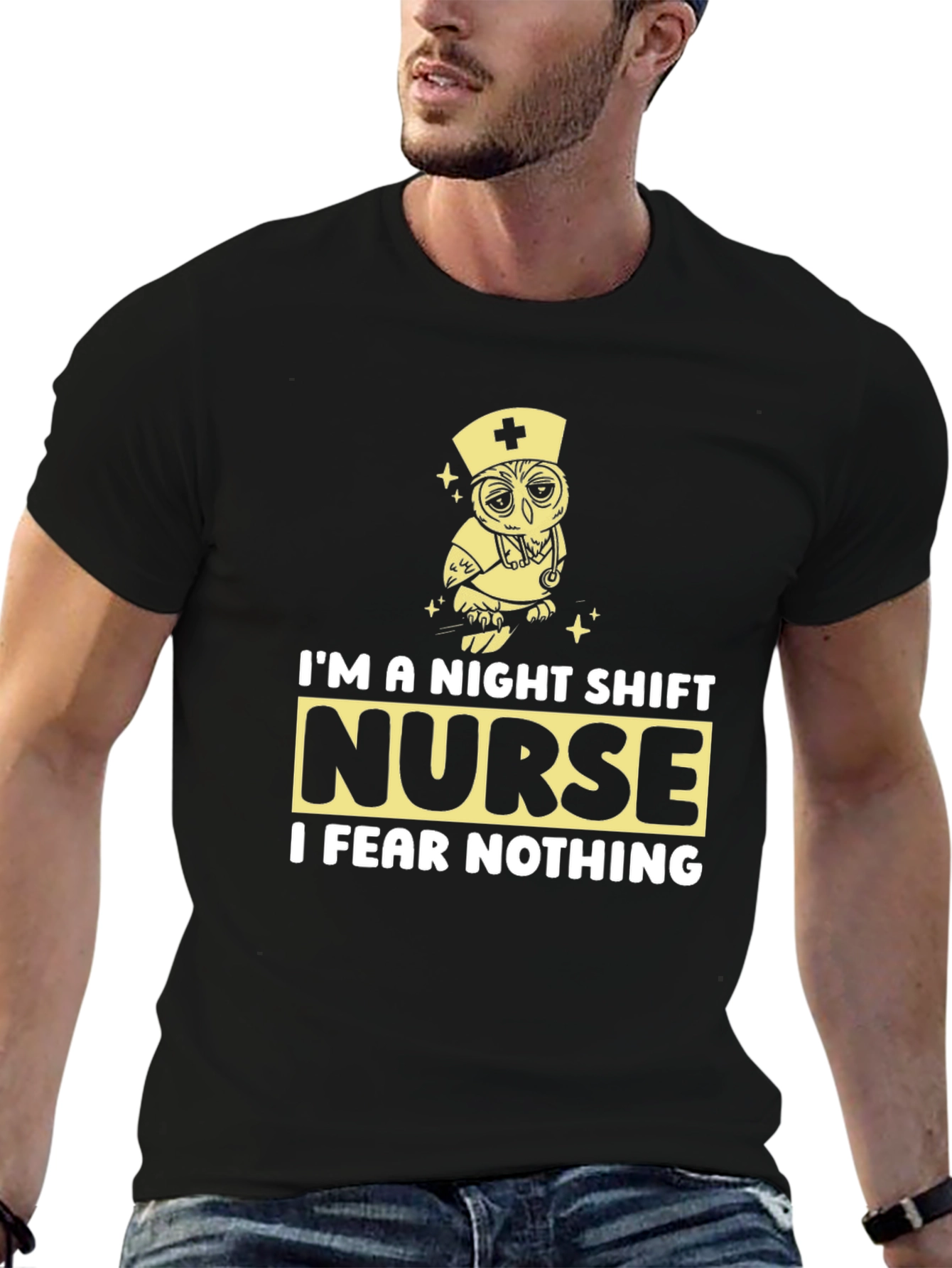 Night Shift Nurse Owl Graphic Tee
