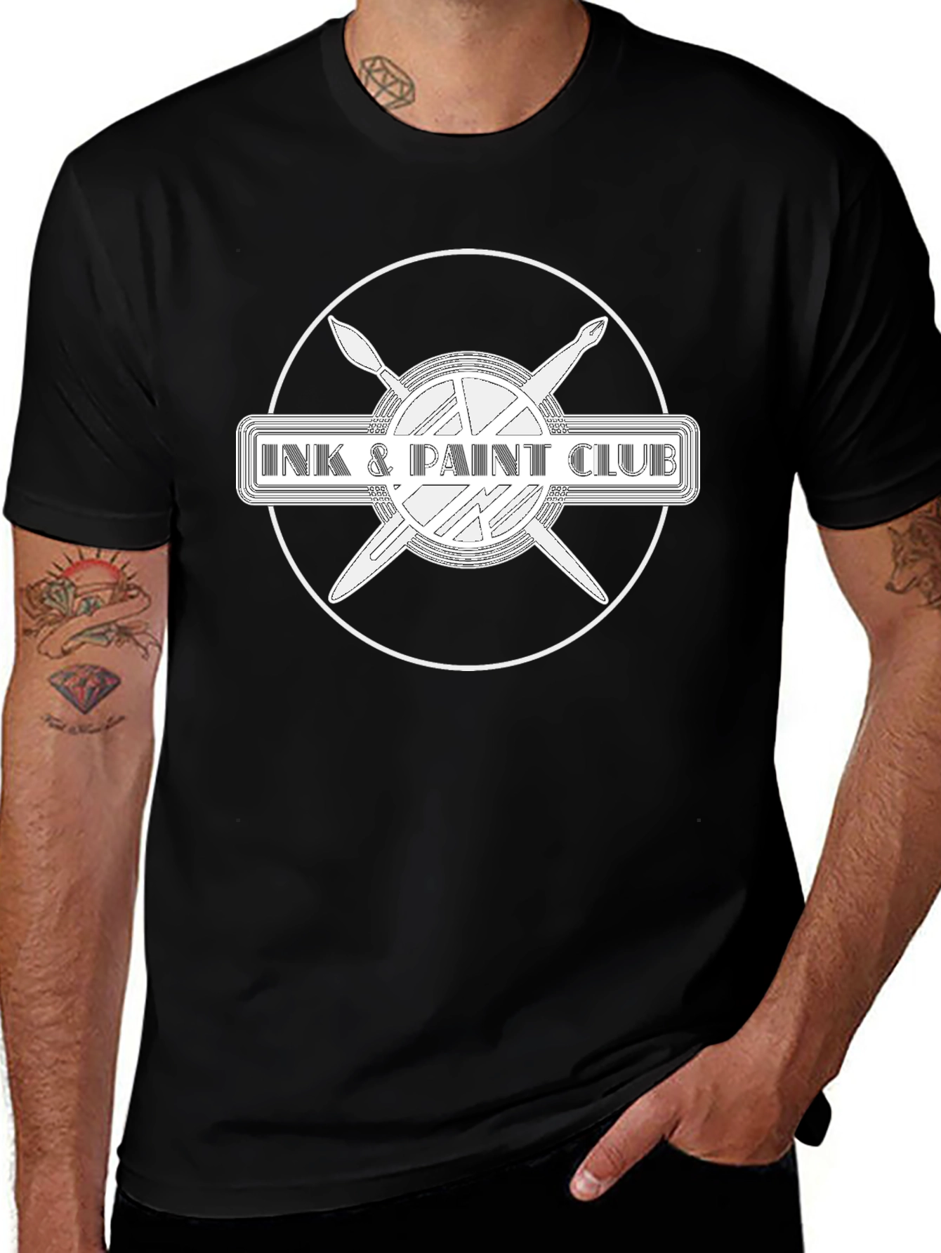 Ink & Paint Club Graphic T-Shirt - Black