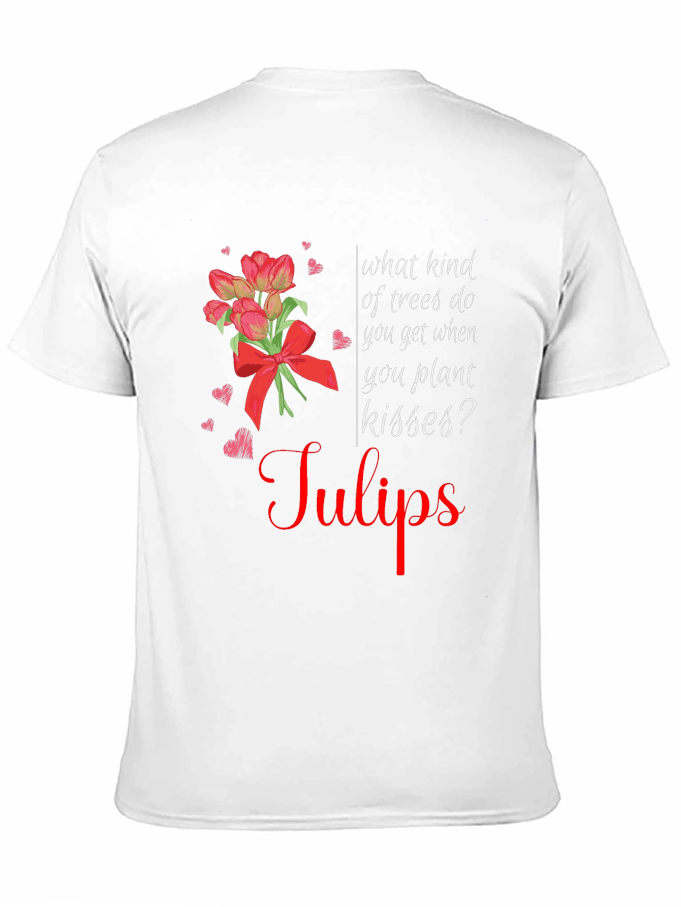 Tulips Kisses Black T-Shirt