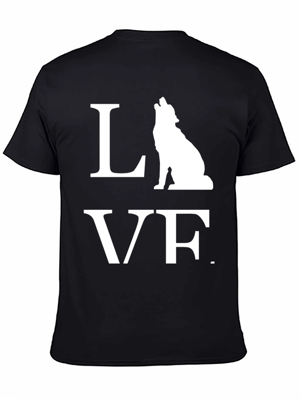 Wolf LOVE Graphic Tee - Mens Black T-Shirt