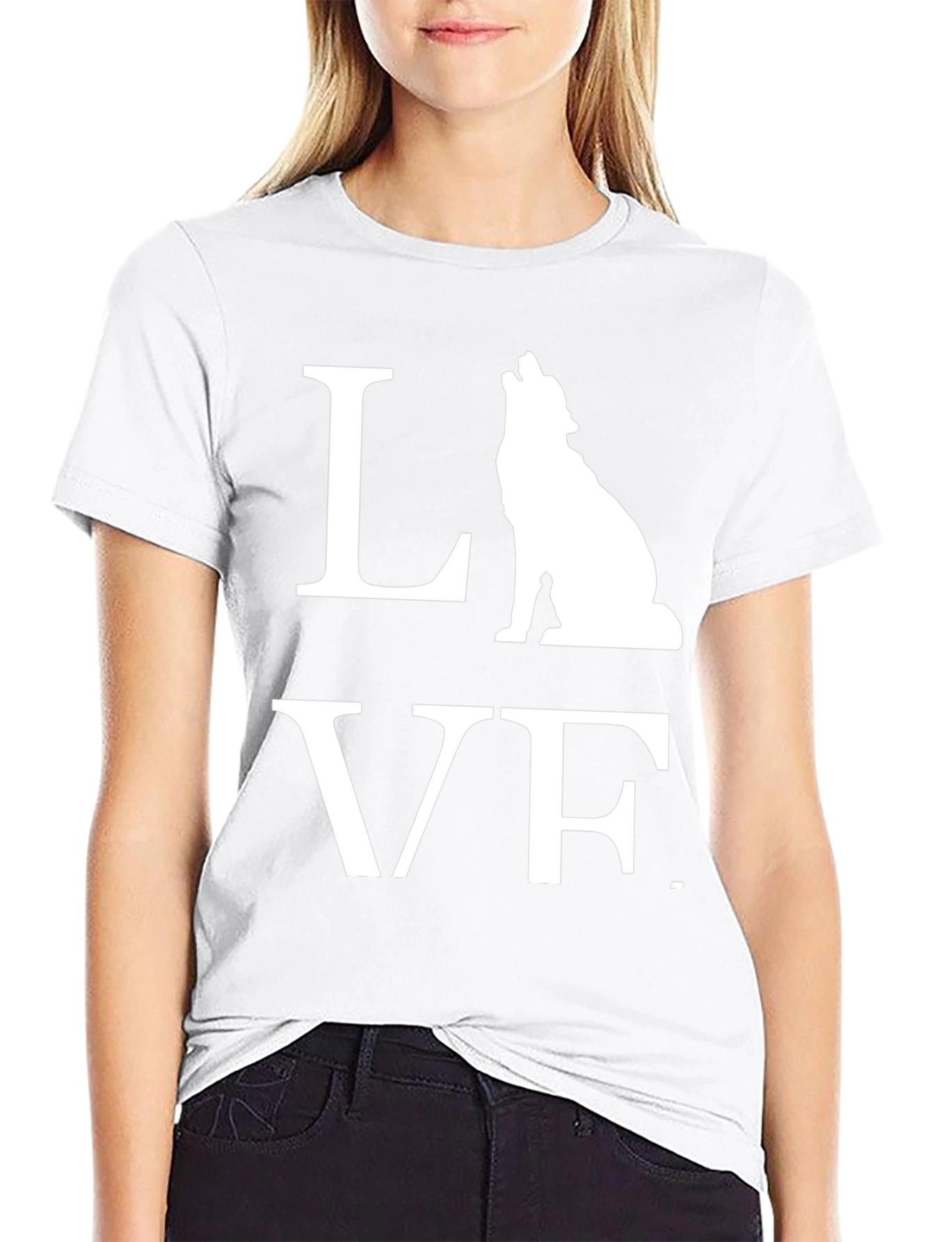 Wolf LOVE Graphic Tee - Mens Black T-Shirt