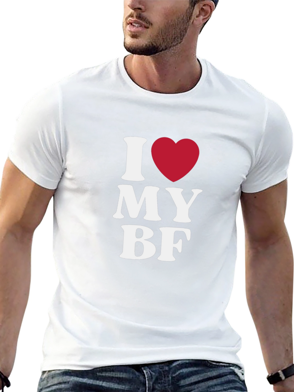 I Love My BF Black T-Shirt