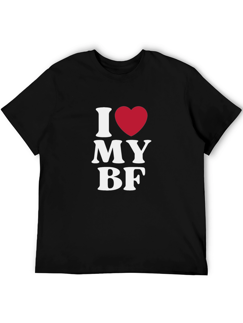 I Love My BF Black T-Shirt
