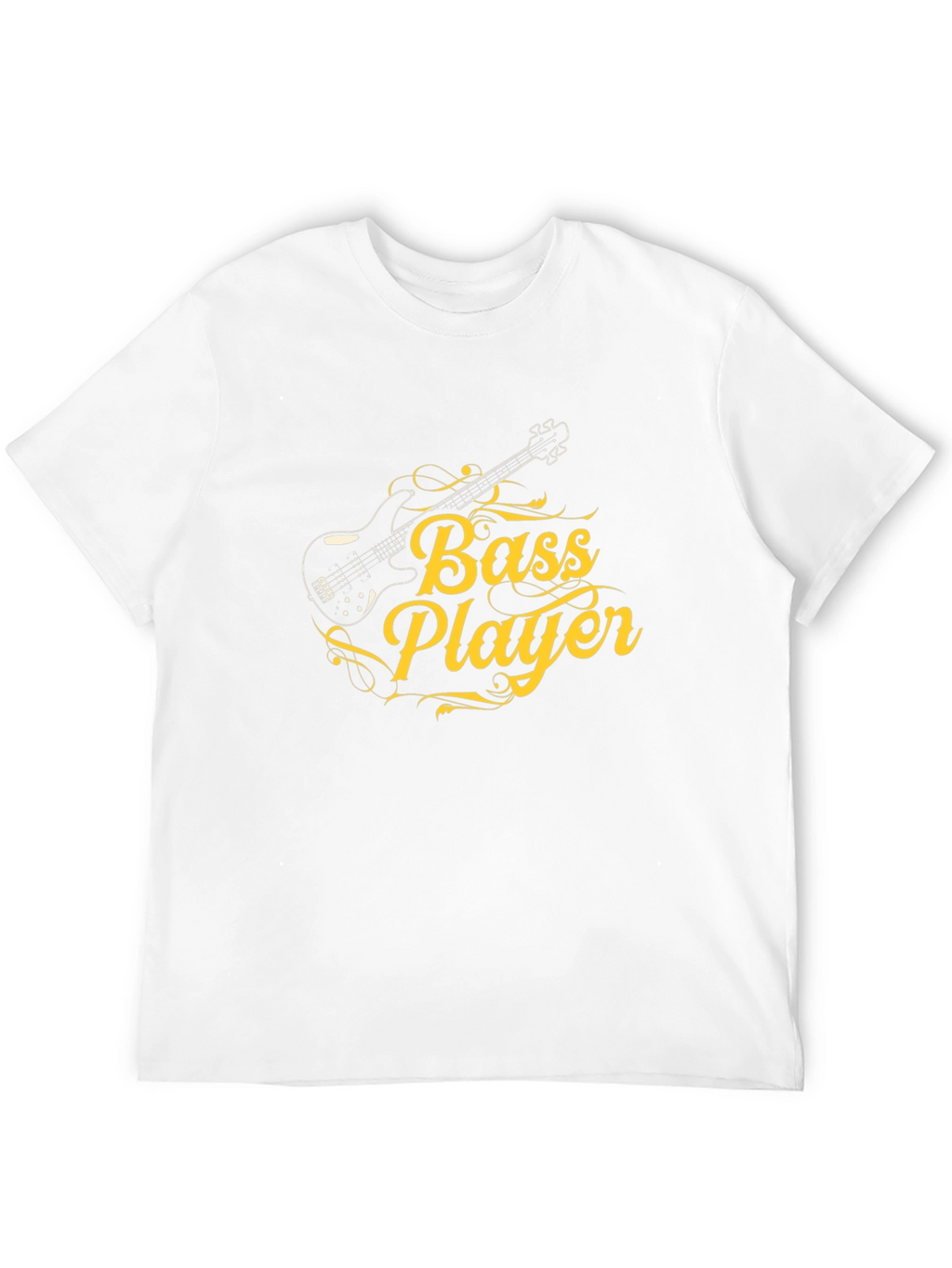 Bass Player Graphic Tee - Black Cotton T-Shirt