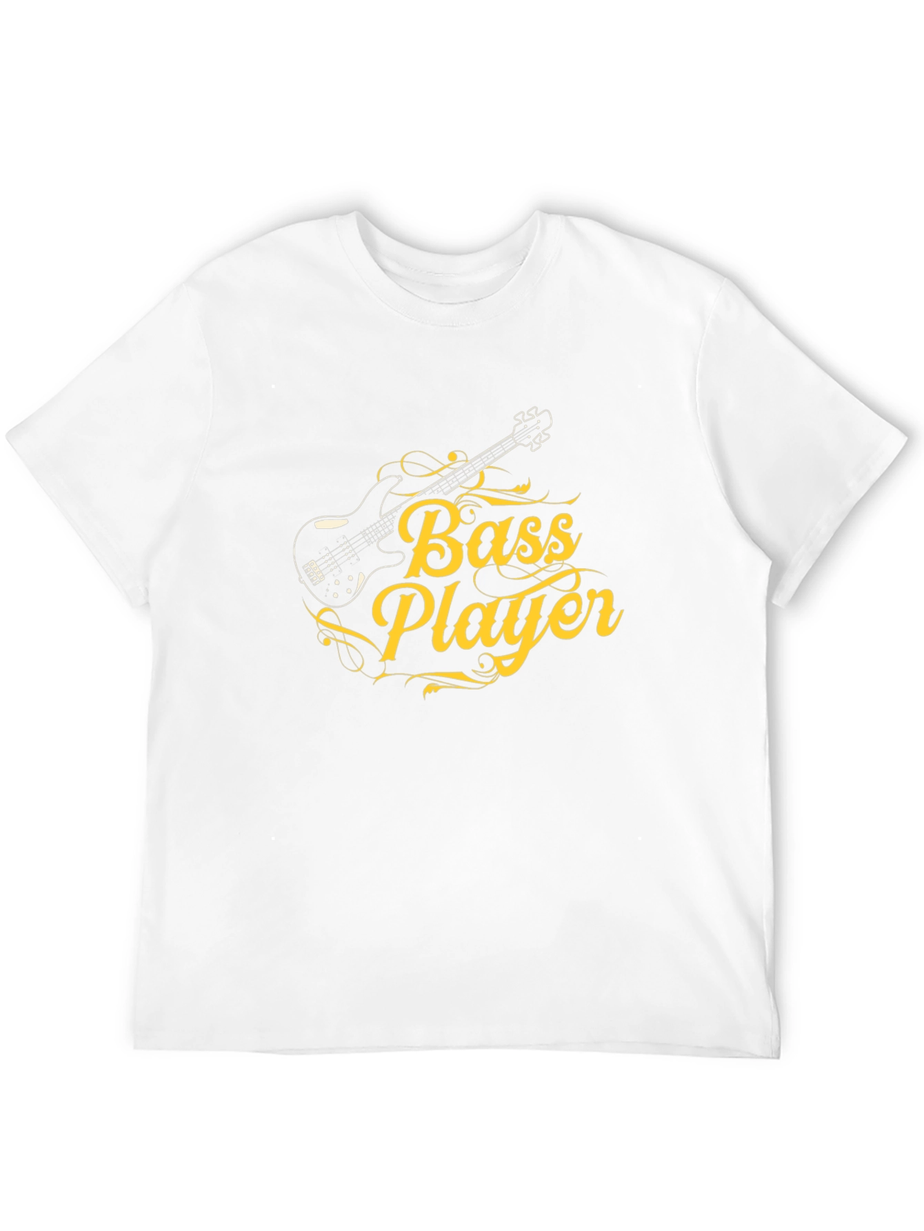 Bass Player Graphic Tee - Black Cotton T-Shirt