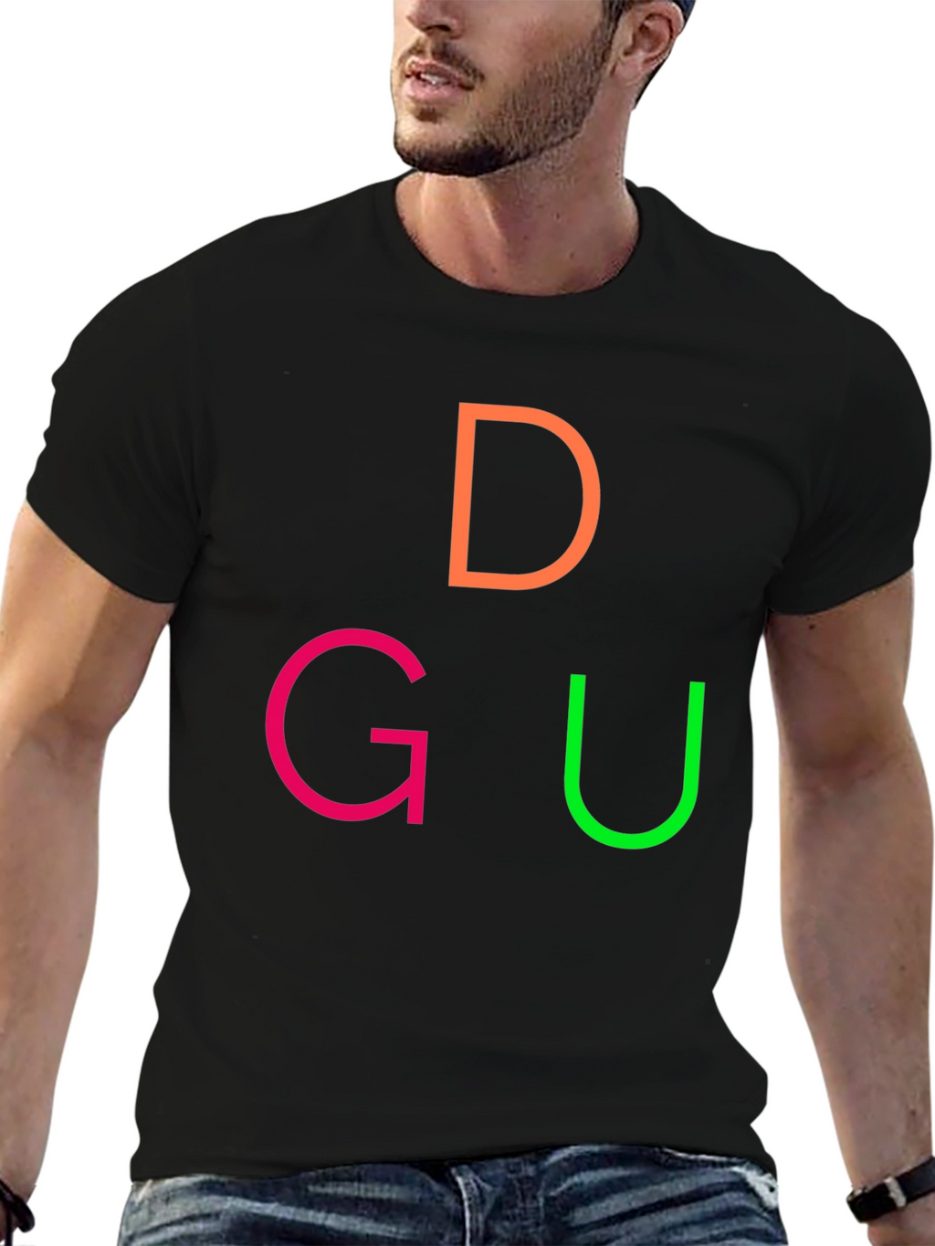 DGU Graphic Tee - Casual Black T-Shirt