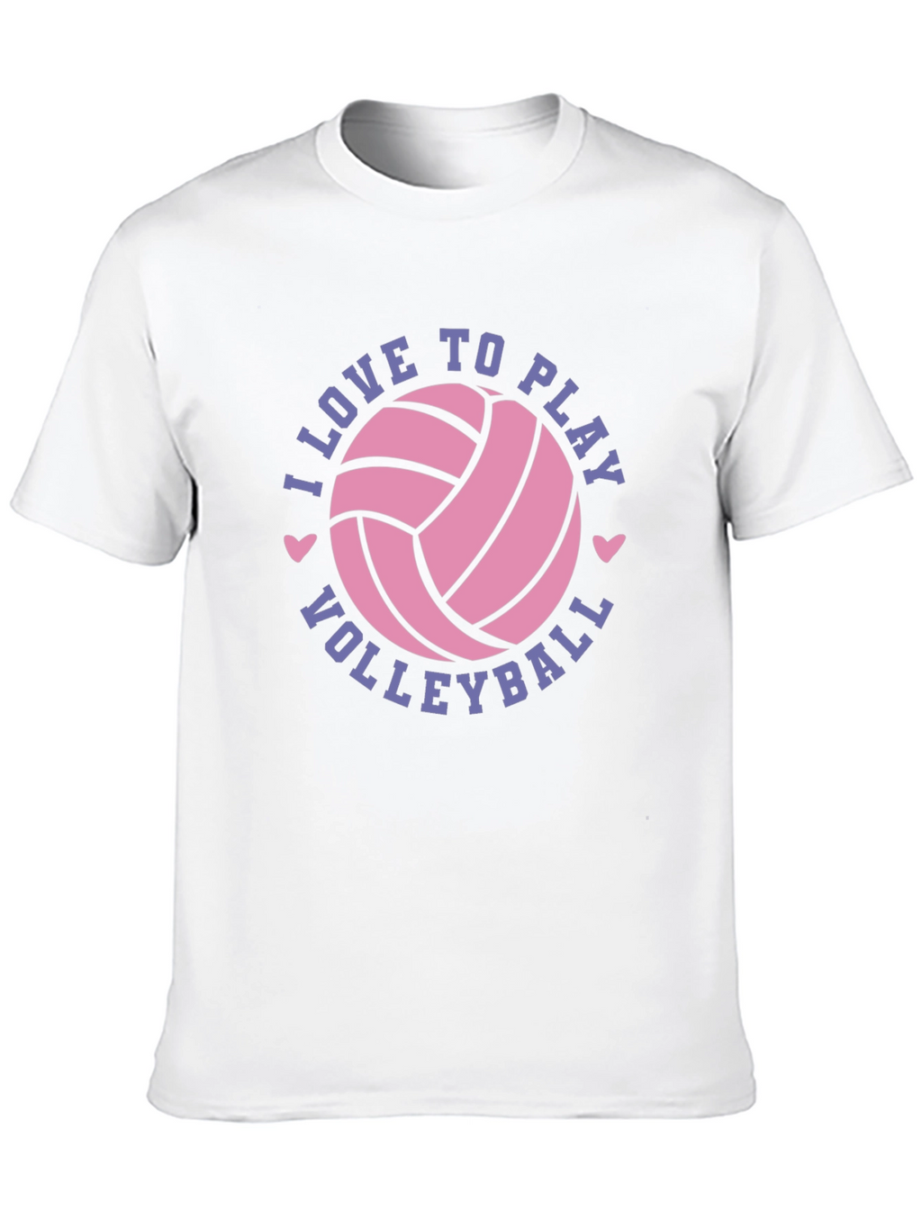 I Love to Play Volleyball Graphic Tee Shirt