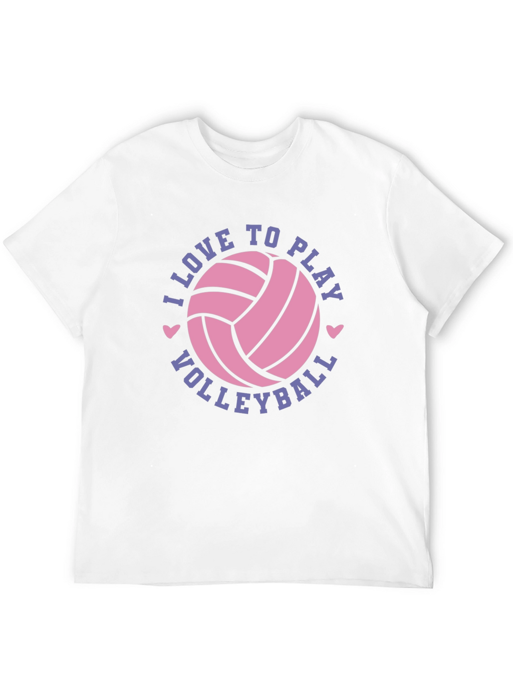 I Love to Play Volleyball Graphic Tee Shirt