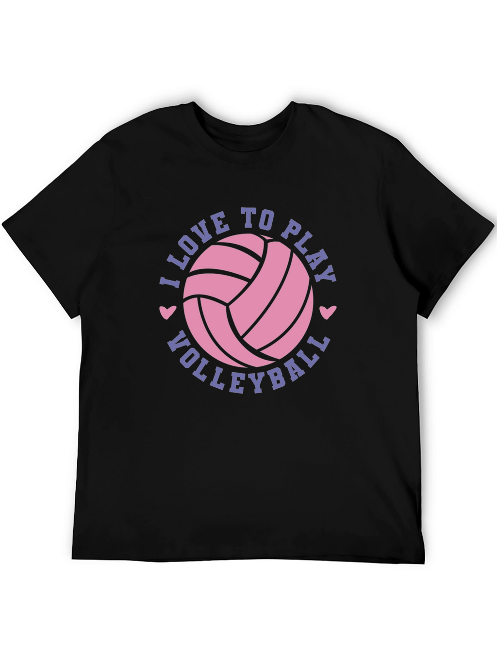I Love to Play Volleyball Graphic Tee Shirt