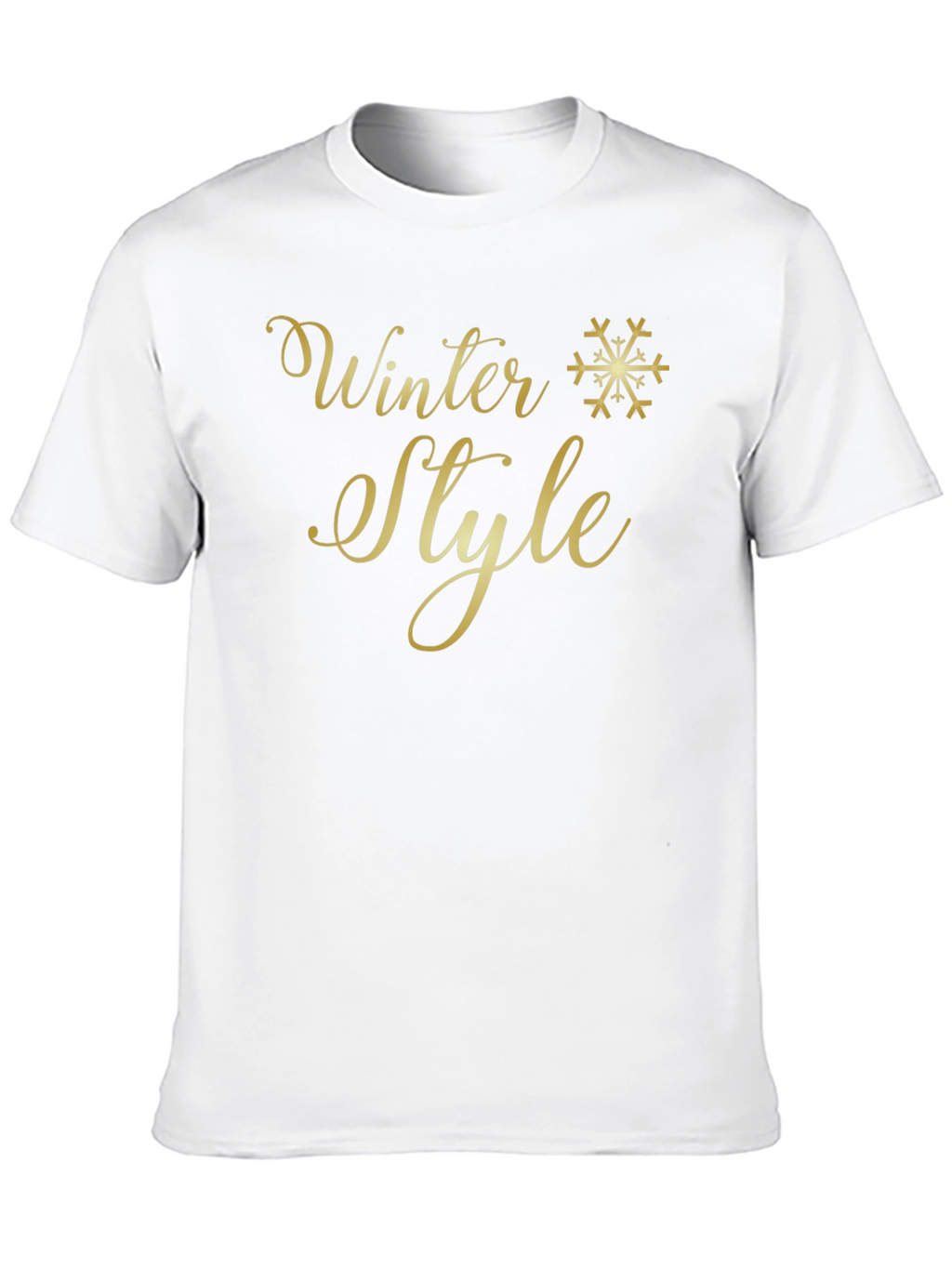 Winter Style T-Shirt - Gold Print