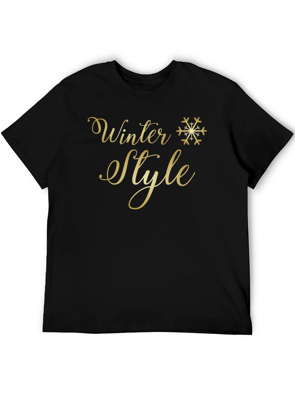 Winter Style T-Shirt - Gold Print
