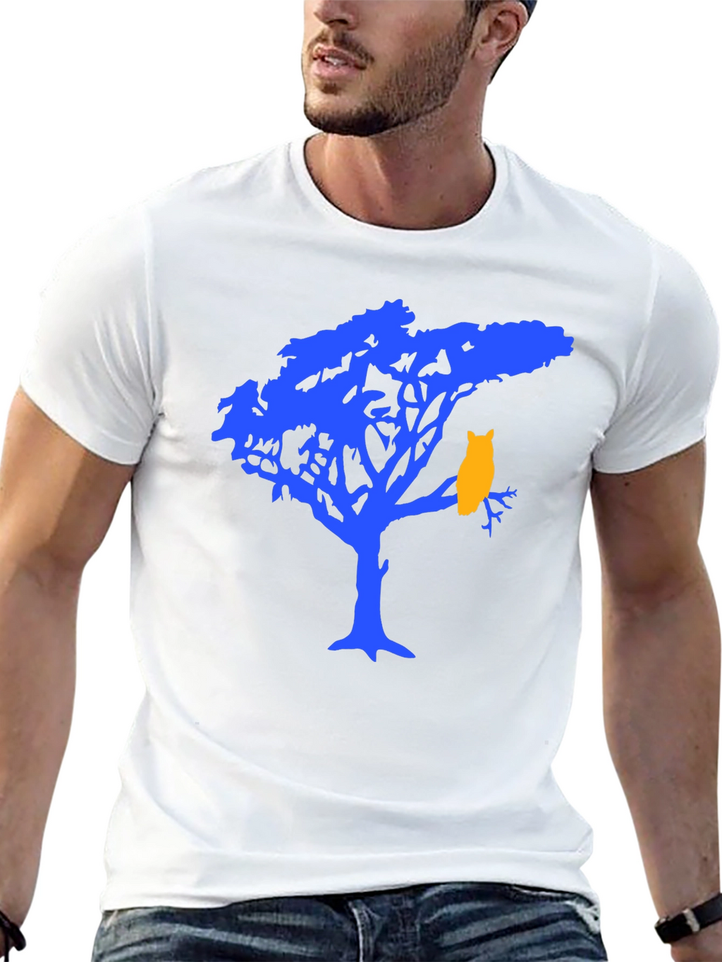 Nature Silhouette Graphic Tee - Black
