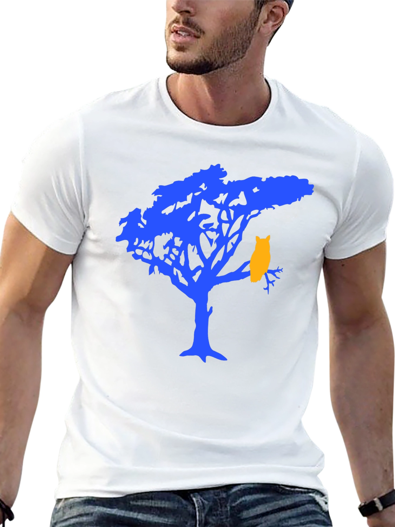 Nature Silhouette Graphic Tee - Black