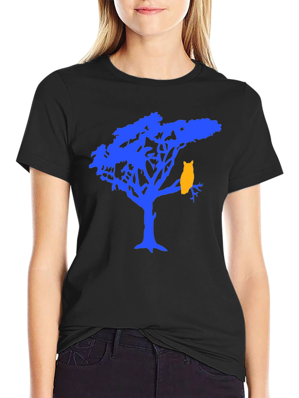 Nature Silhouette Graphic Tee - Black