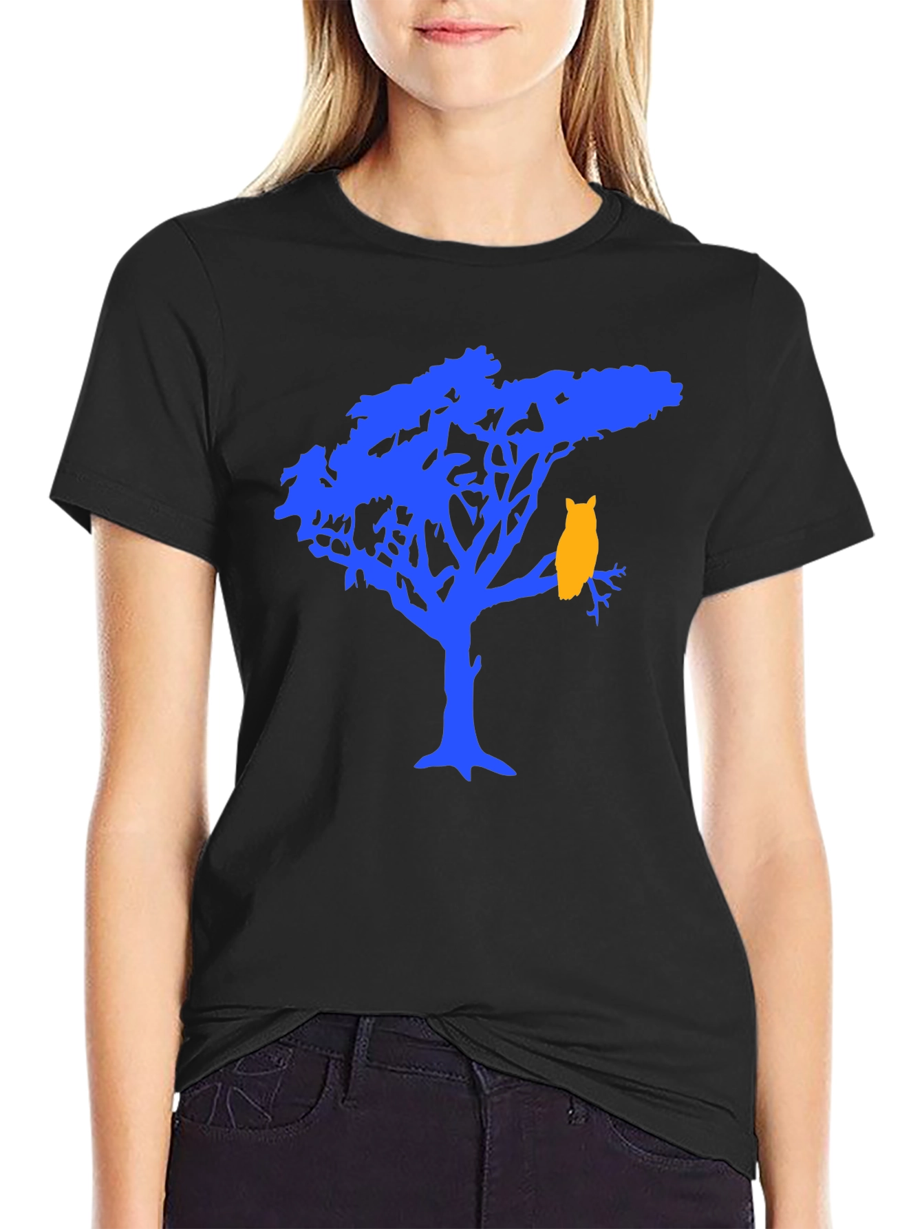 Nature Silhouette Graphic Tee - Black
