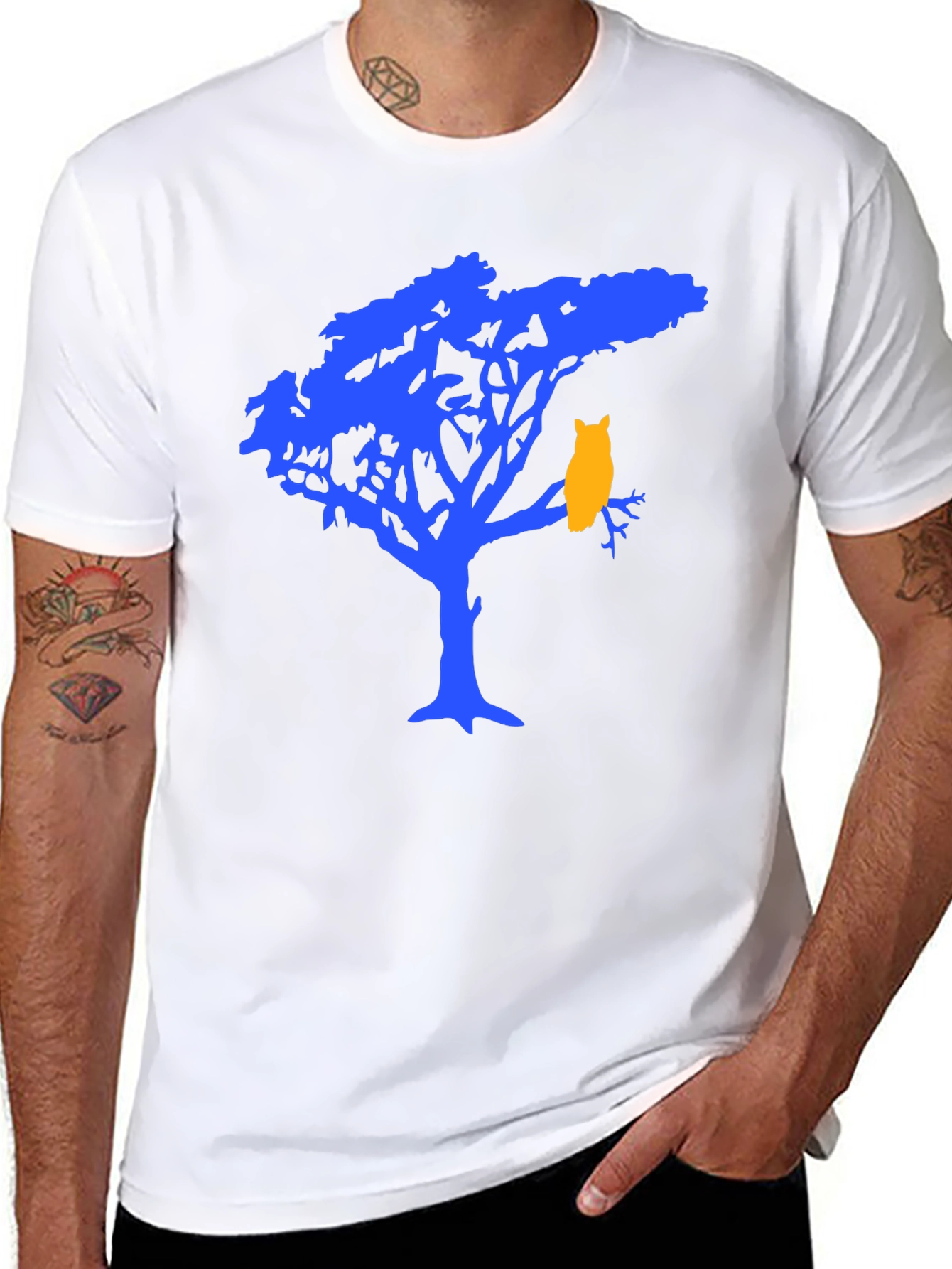 Nature Silhouette Graphic Tee - Black