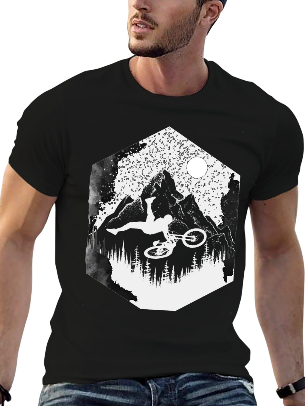 Mountain Bike Stunt Graphic T-Shirt