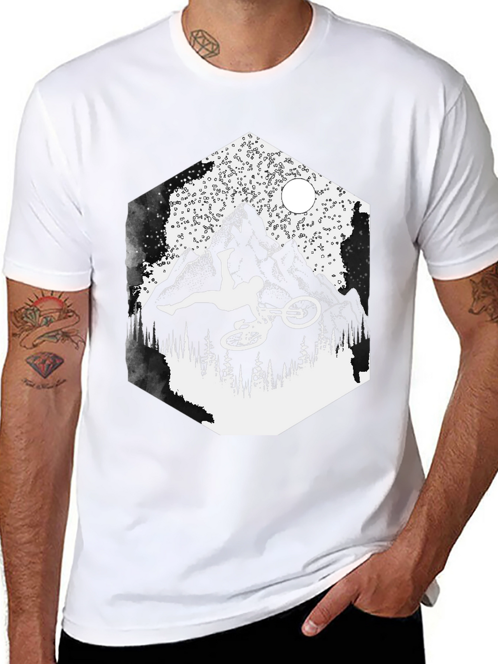Mountain Bike Stunt Graphic T-Shirt