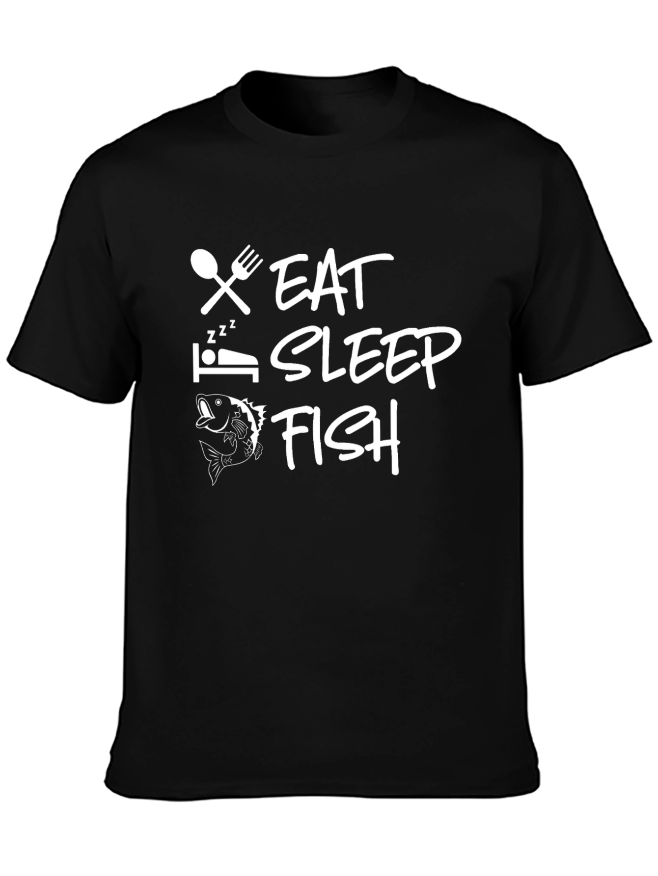 Eat Sleep Fish Graphic T-Shirt