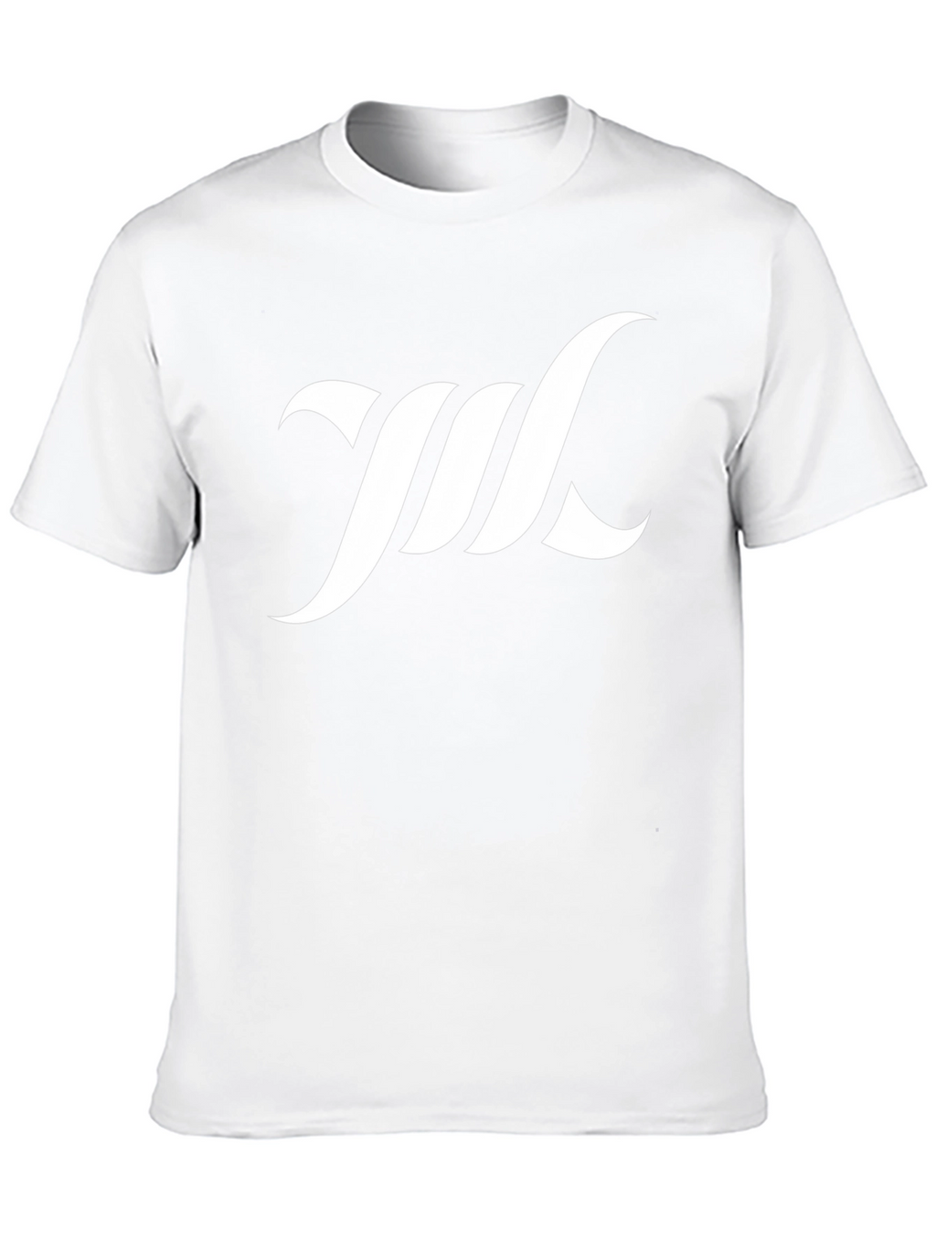 Modern Black T-Shirt with White Abstract Logo