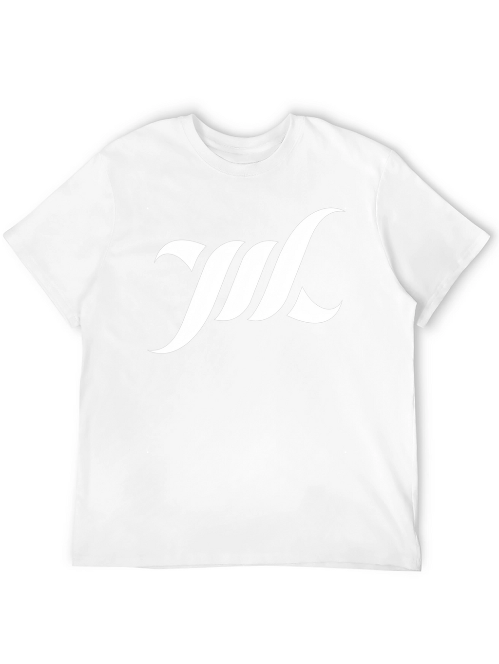 Modern Black T-Shirt with White Abstract Logo