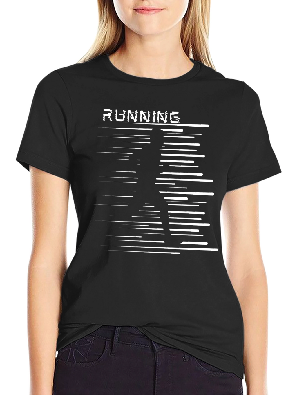 Running Graphic Black T-Shirt