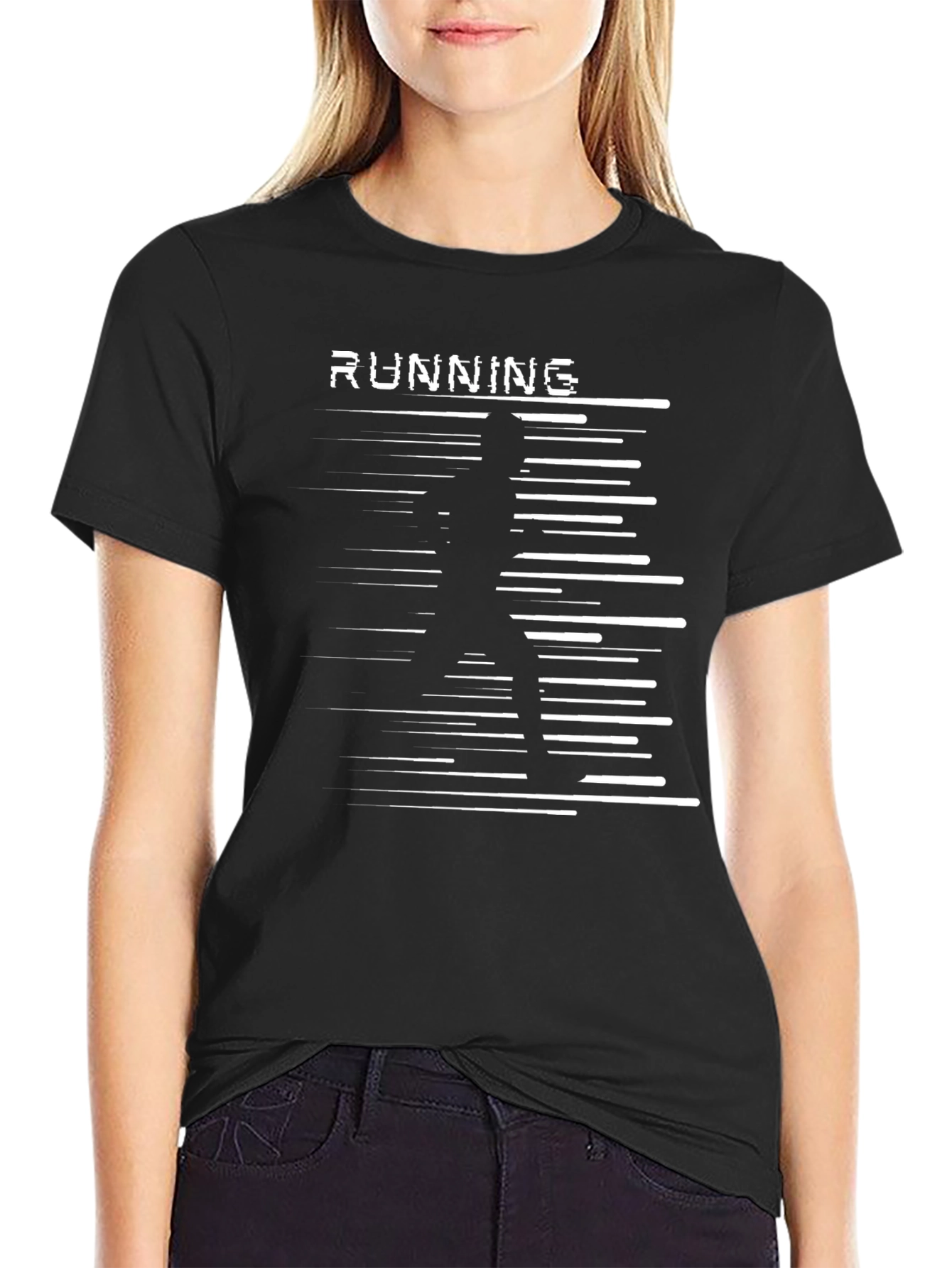 Running Graphic Black T-Shirt