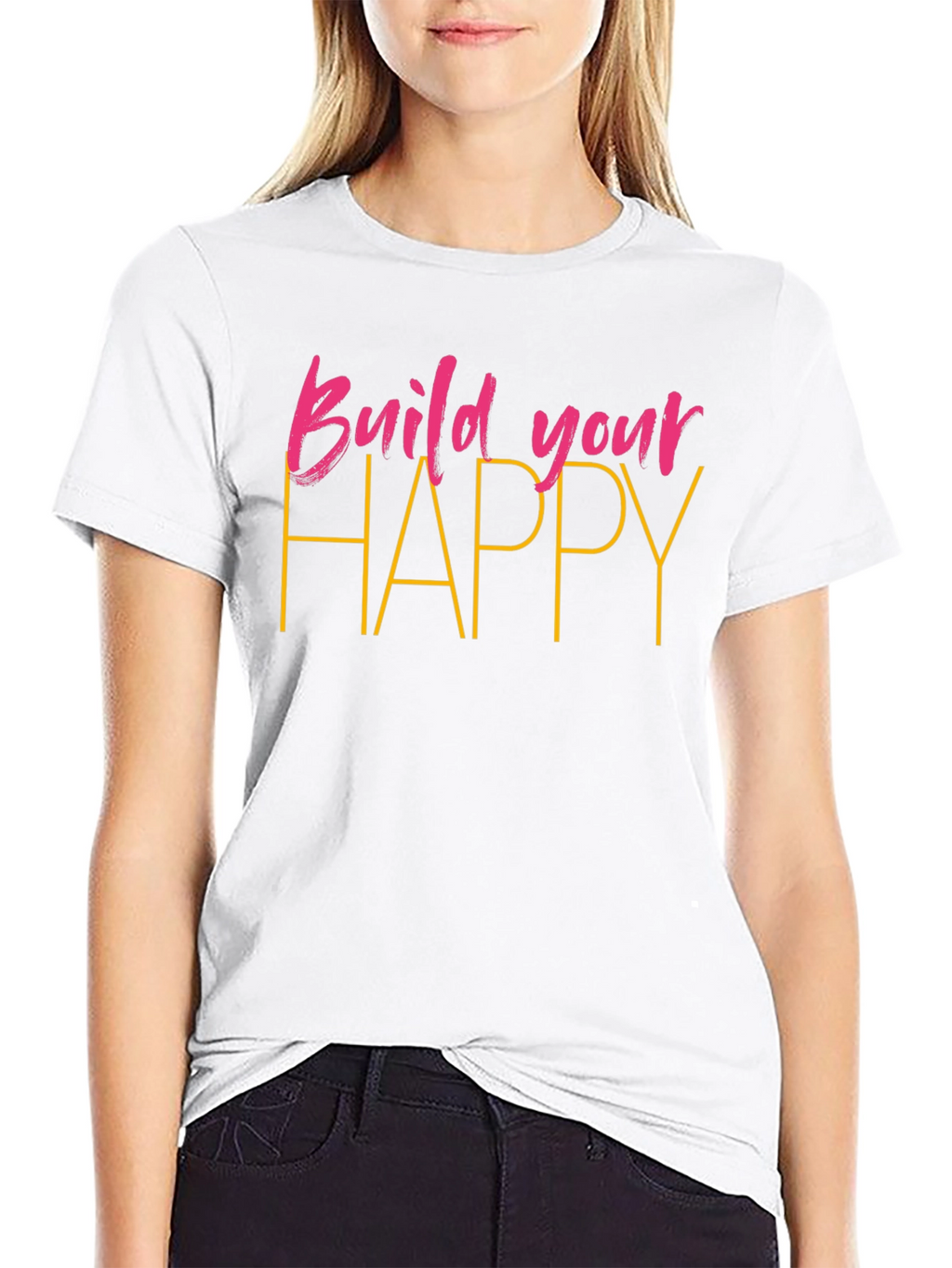 Build Your Happy Black T-Shirt