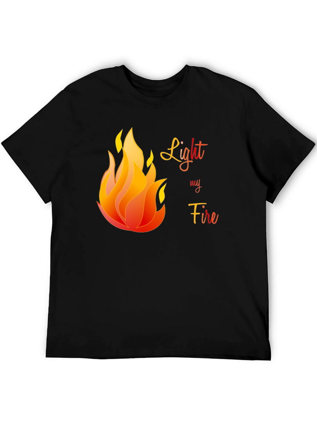 Light My Fire Graphic T-Shirt - Black
