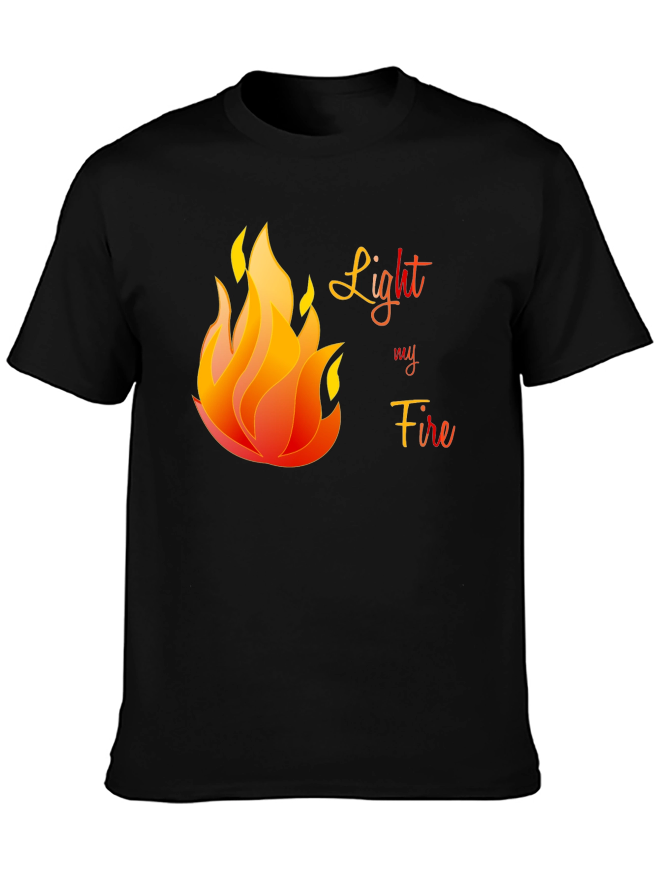 Light My Fire Graphic T-Shirt - Black