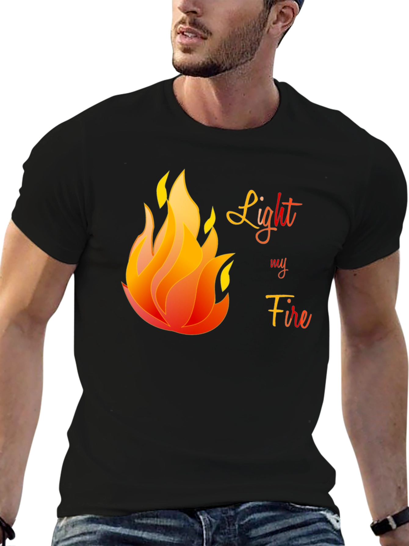 Light My Fire Graphic T-Shirt - Black