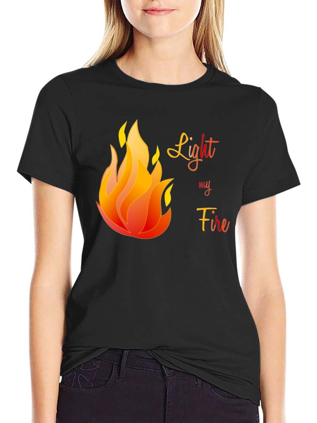 Light My Fire Graphic T-Shirt - Black