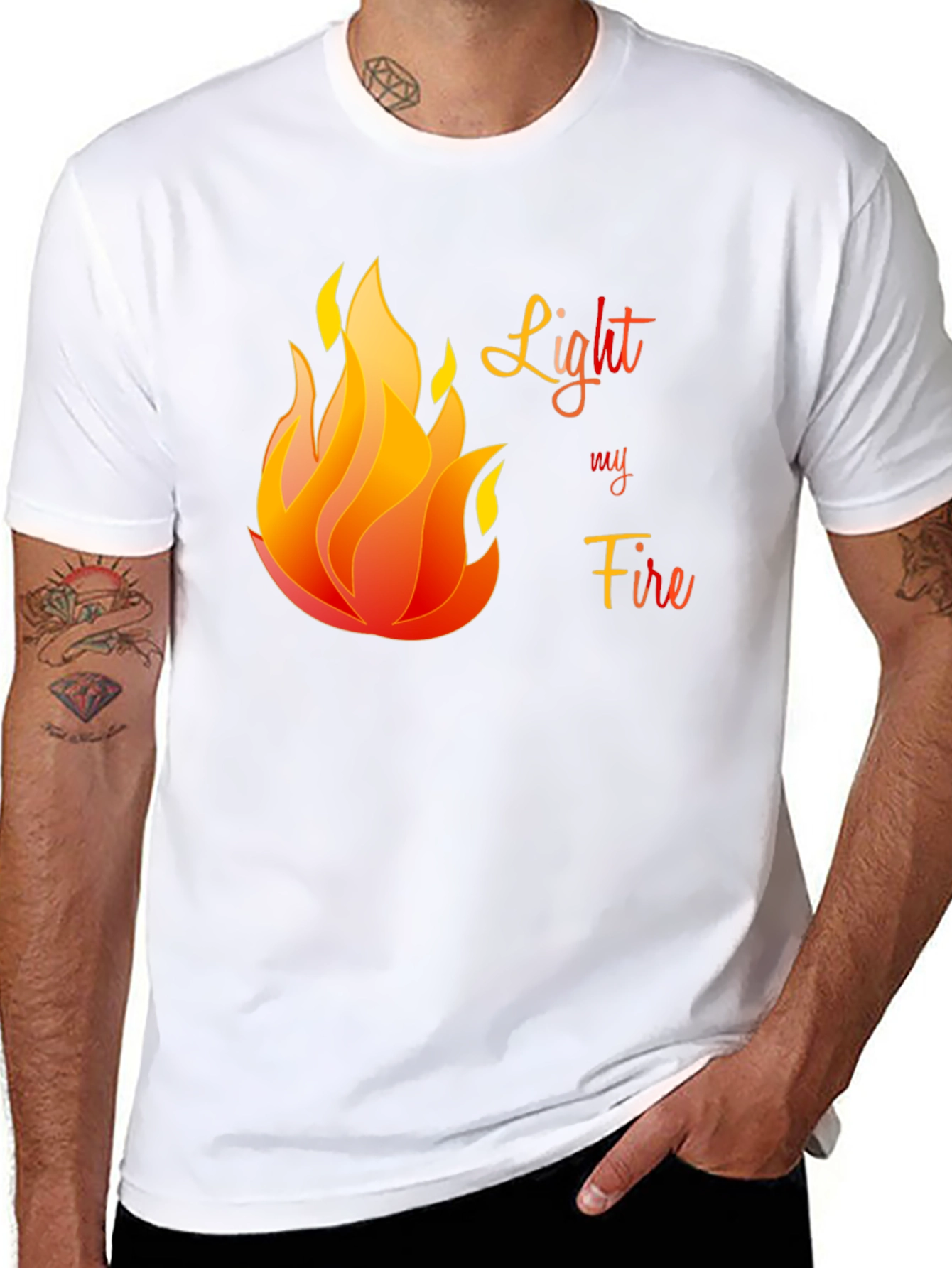 Light My Fire Graphic T-Shirt - Black