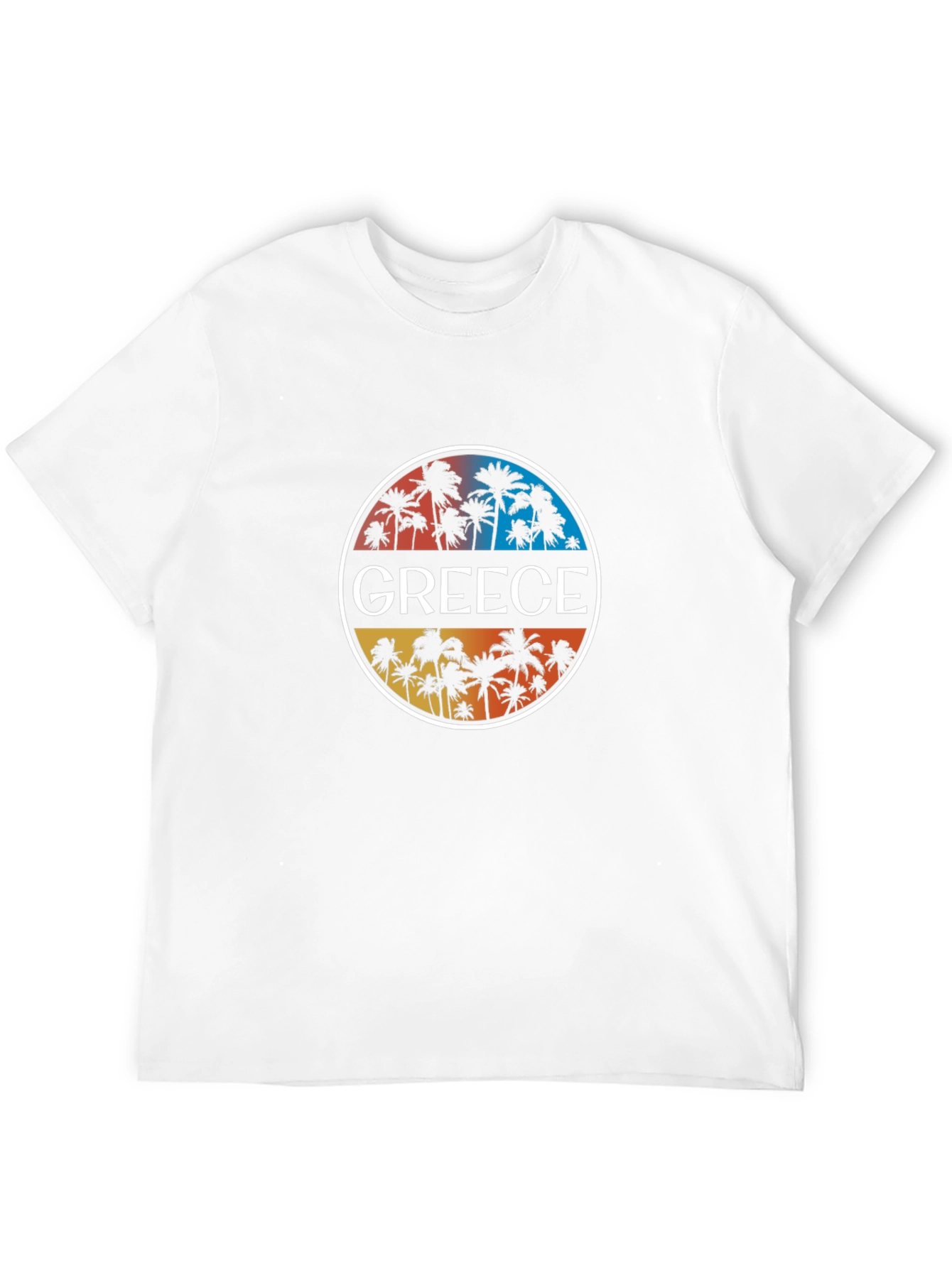 Greece Palm Tree Graphic T-Shirt