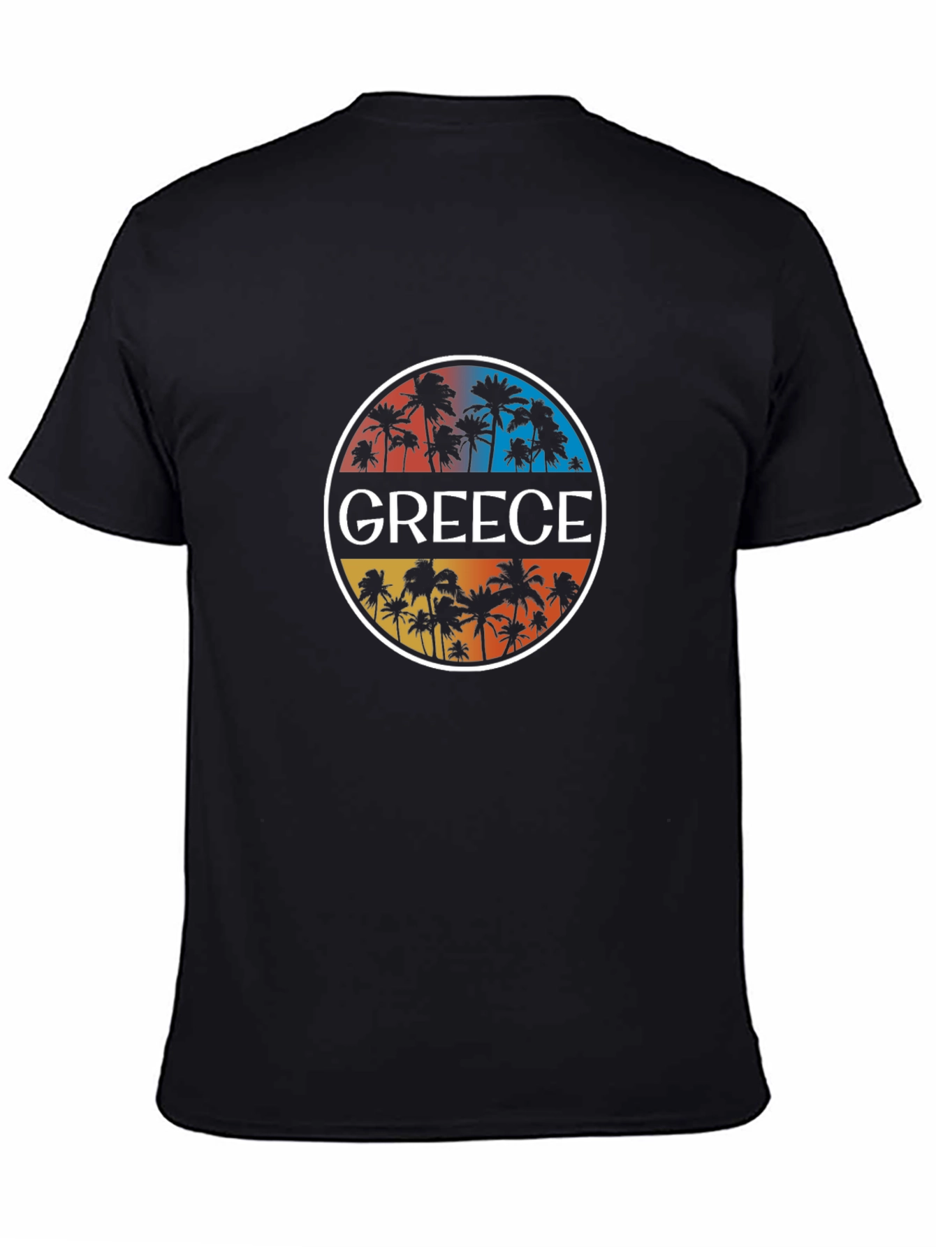 Greece Palm Tree Graphic T-Shirt