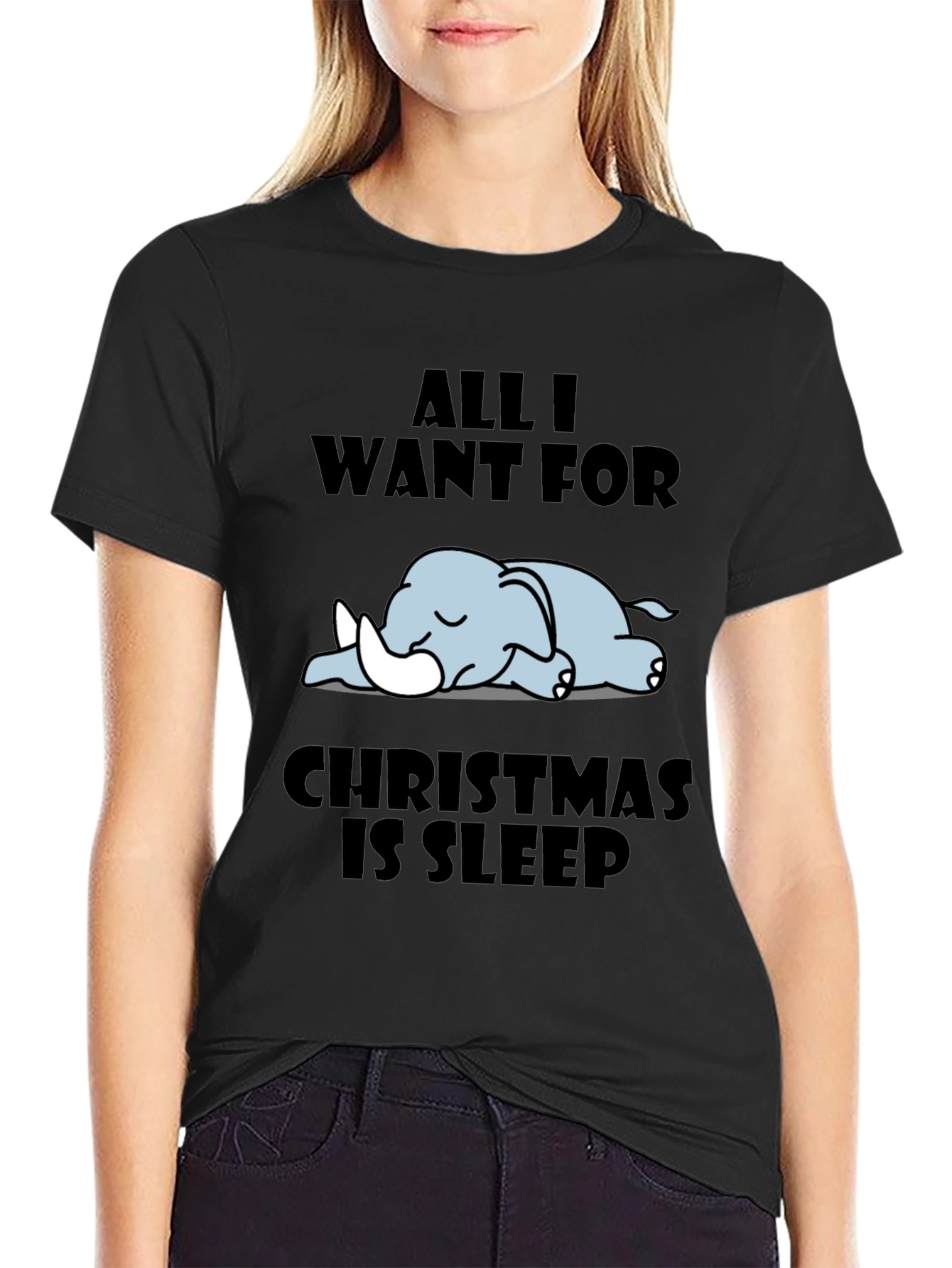 All I Want for Christmas is Sleep Graphic T-Shirt