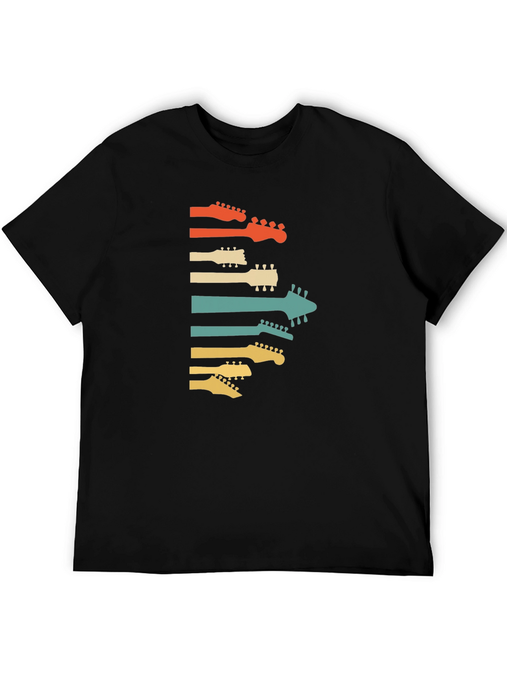 Retro Guitar Headstock Graphic Tee