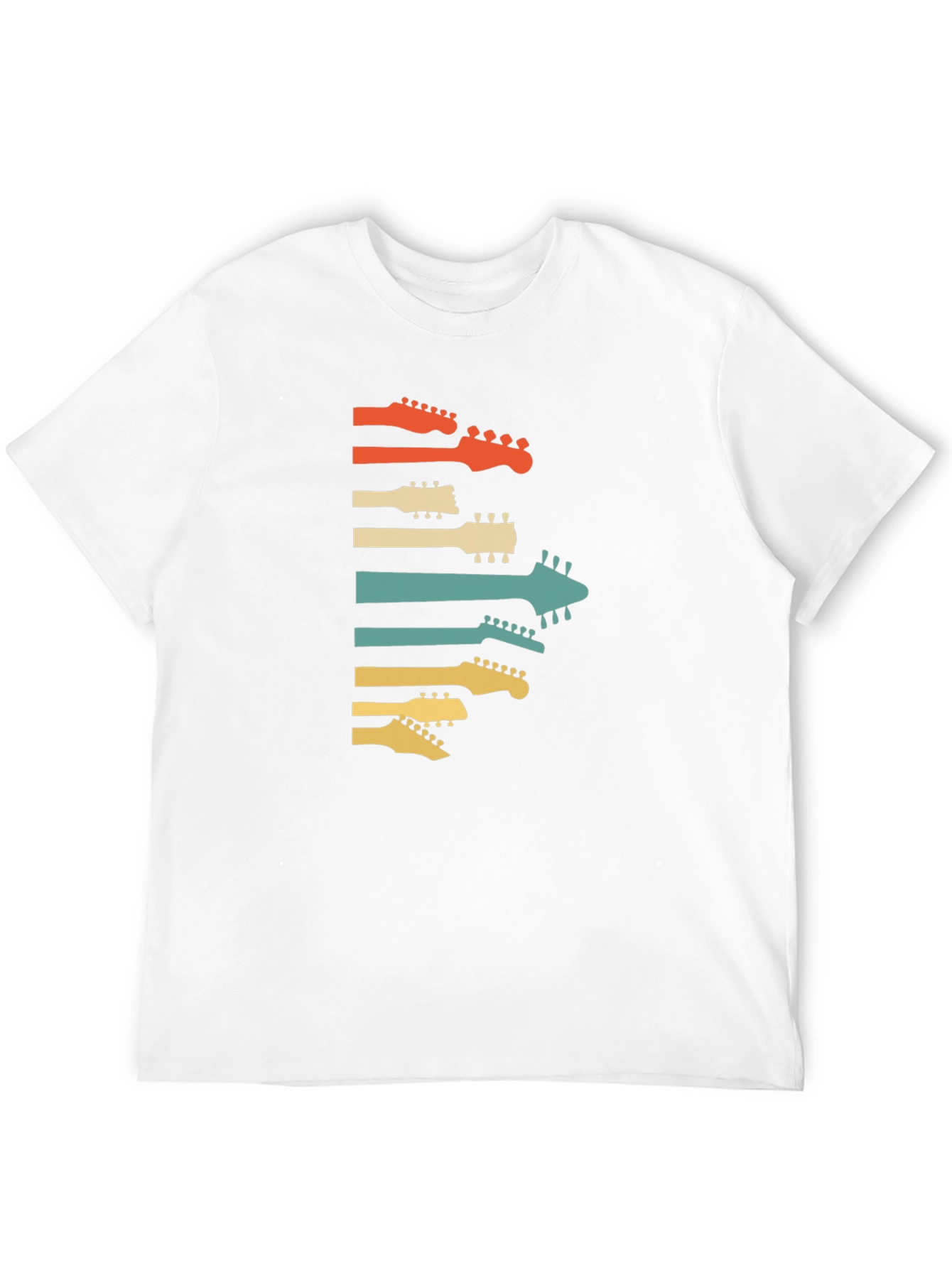 Retro Guitar Headstock Graphic Tee