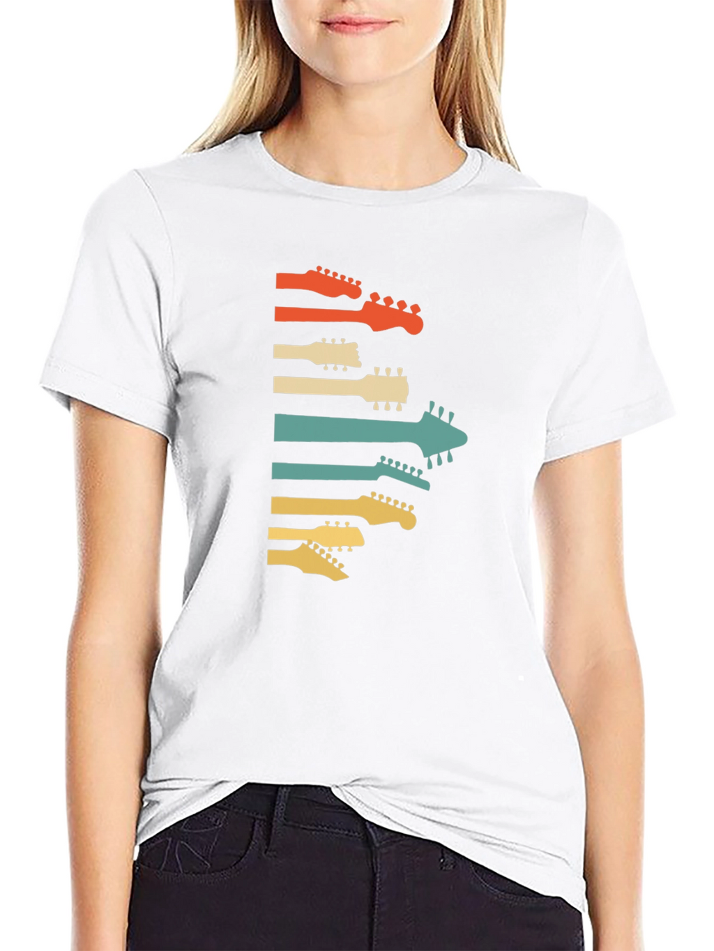 Retro Guitar Headstock Graphic Tee
