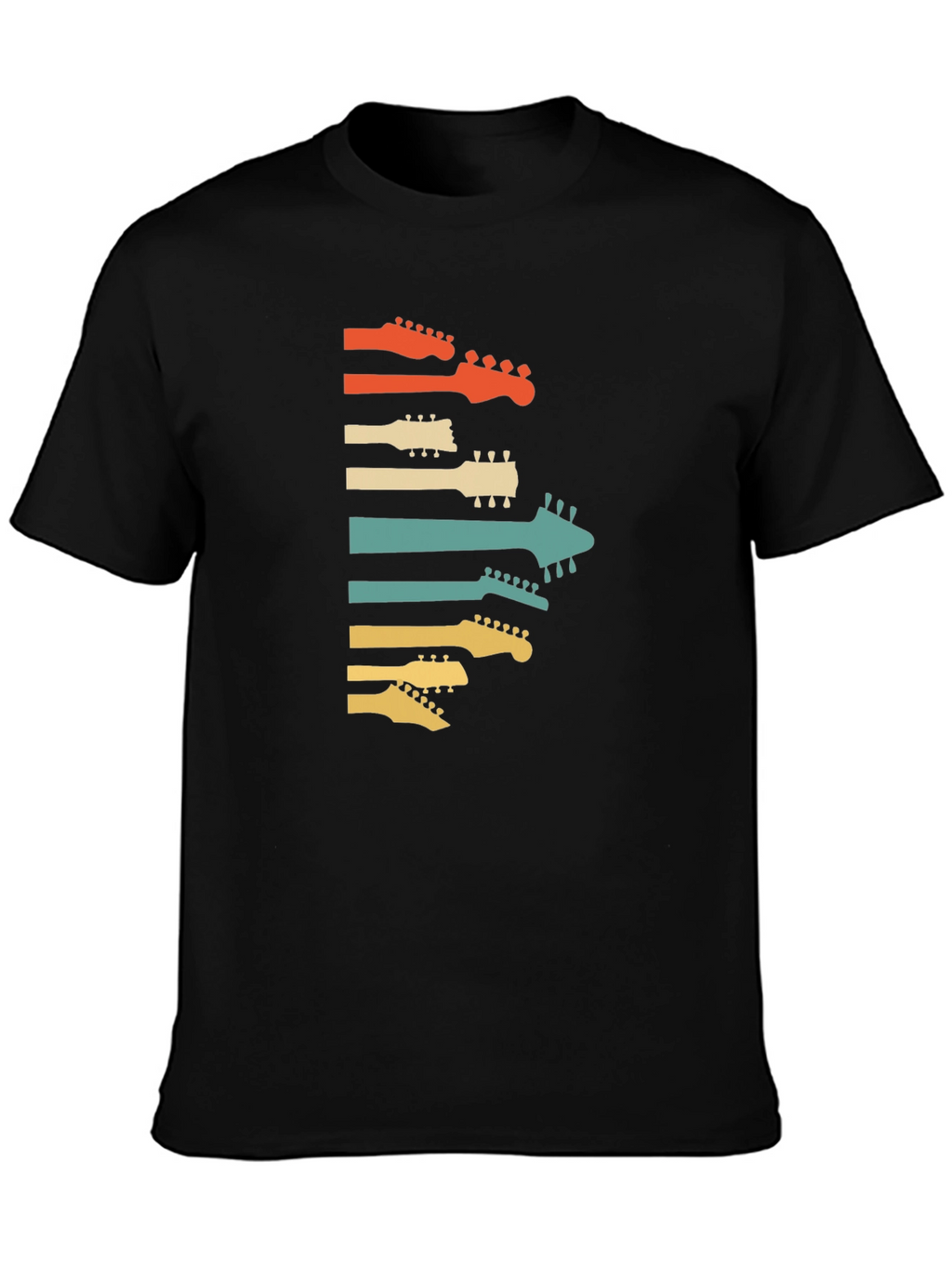Retro Guitar Headstock Graphic Tee