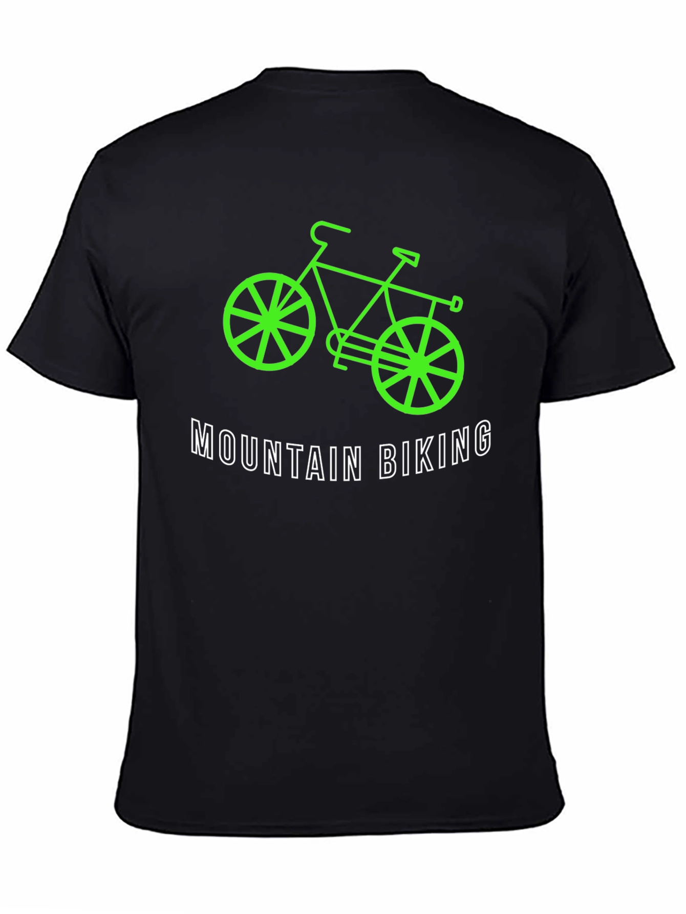 Mountain Biking Graphic T-Shirt - Black