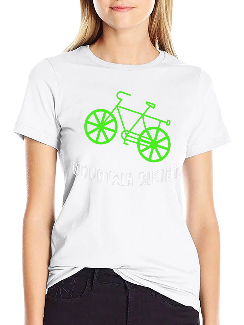 Mountain Biking Graphic T-Shirt - Black