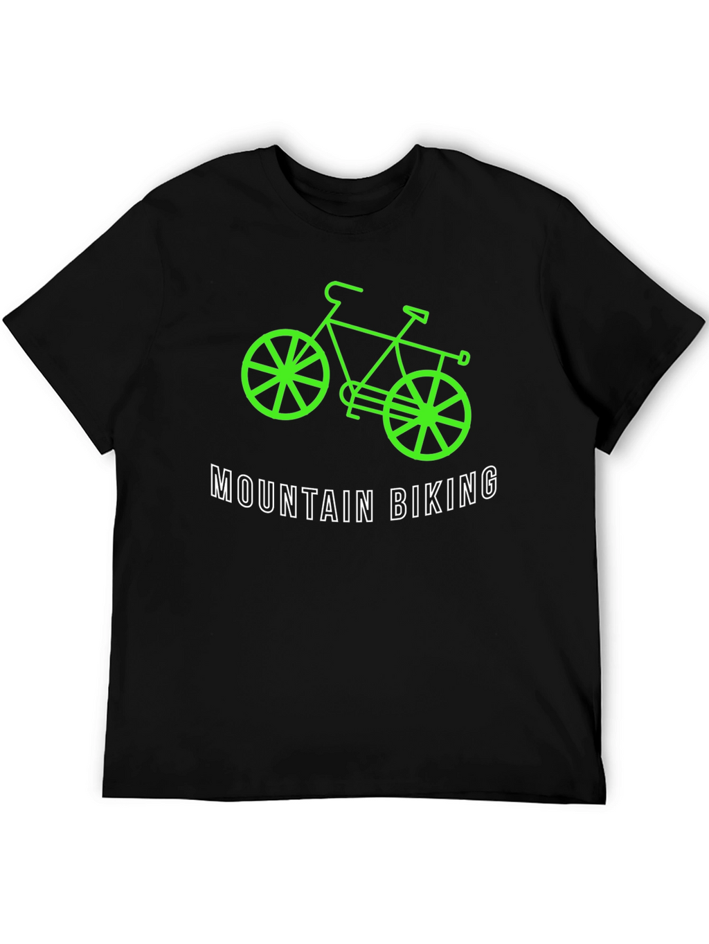 Mountain Biking Graphic T-Shirt - Black