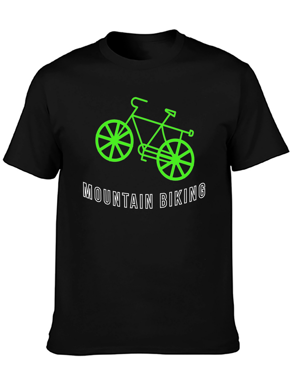 Mountain Biking Graphic T-Shirt - Black