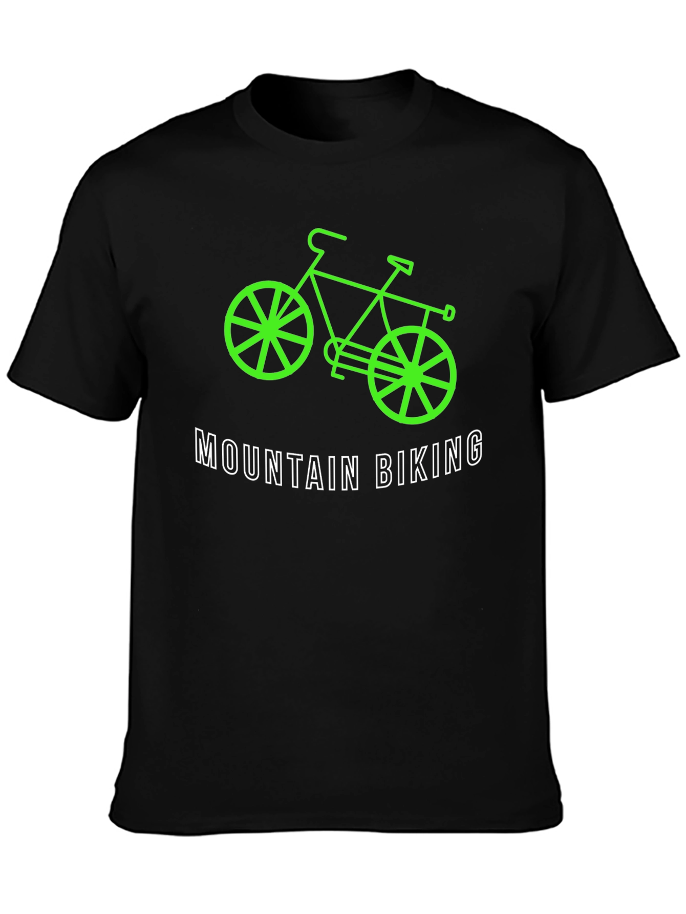 Mountain Biking Graphic T-Shirt - Black