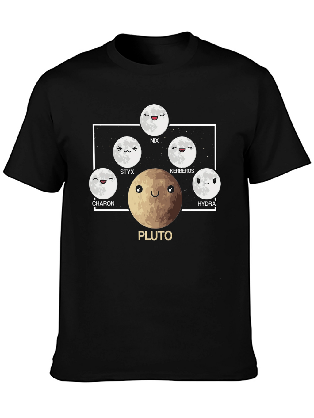 Pluto & Moons Graphic Tee - Astronomy T-Shirt