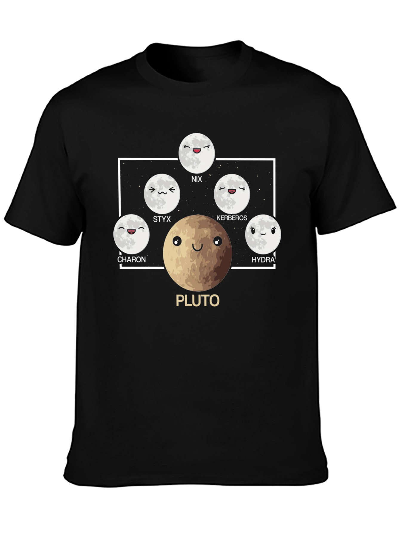 Pluto & Moons Graphic Tee - Astronomy T-Shirt