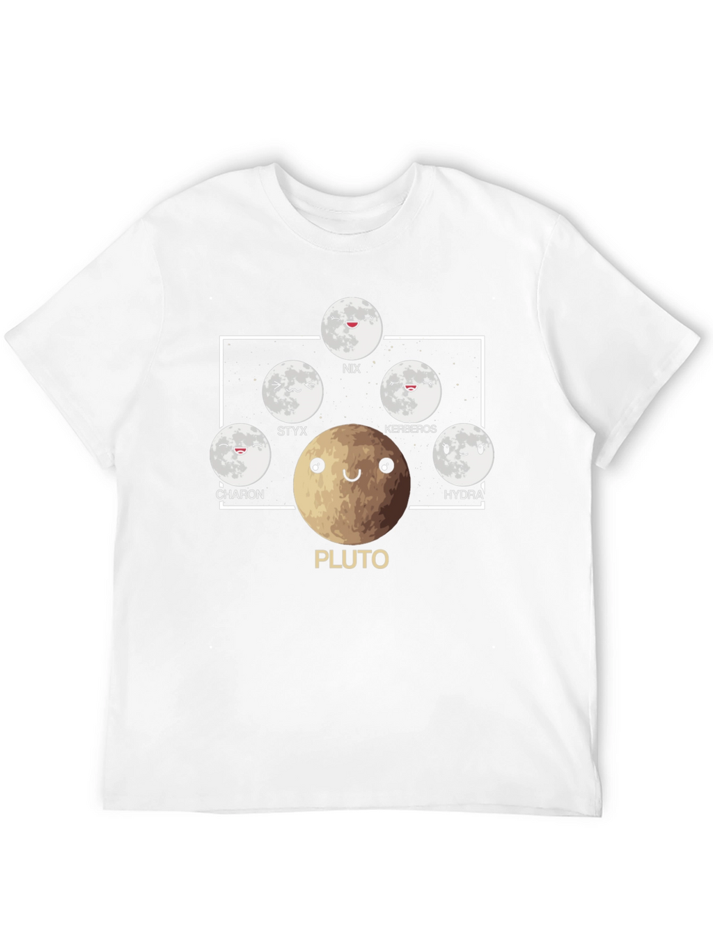 Pluto & Moons Graphic Tee - Astronomy T-Shirt