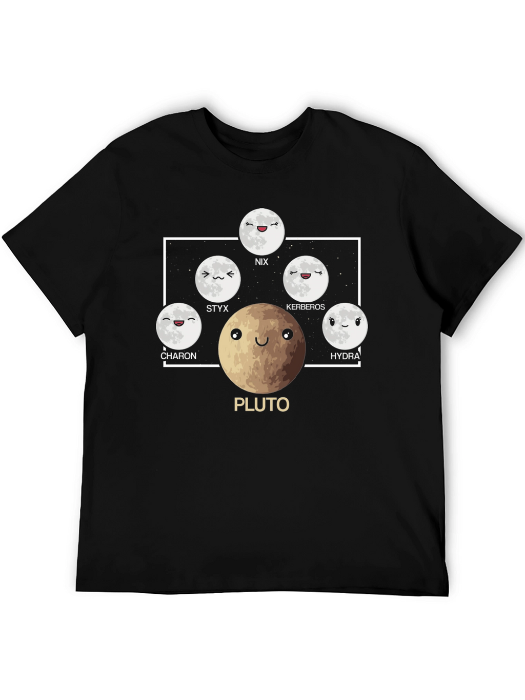 Pluto & Moons Graphic Tee - Astronomy T-Shirt